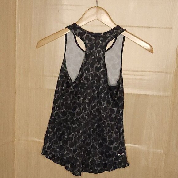 Xersion Girl's Grey Black Animal Print Ruffle Athletic Tank Top 10-12 - Picture 2 of 7